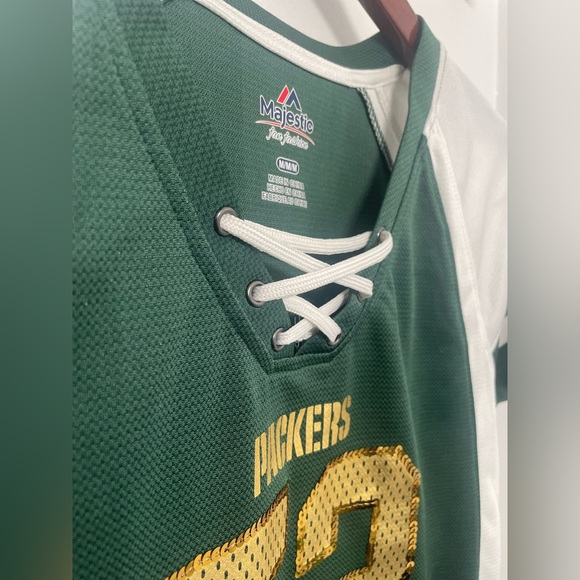 Green Bay Packers Majestic Fan Fashion Women’s medium Clay Matthews #52 Jersey - Picture 2 of 5